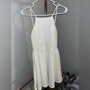 Windsor white halter mini dress with open back. WORN ONCE! Great condition!